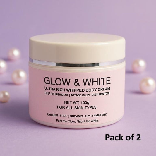 Glow & White Body Cream – Skin Brightening (Pack of 2)