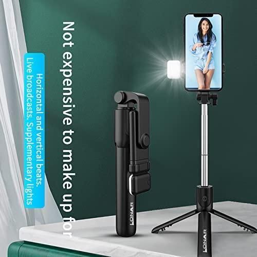 Extendable Flash 3-in-1 Selfie Stick Tripod with Bluetooth Remote | Mobile & Camera Stand