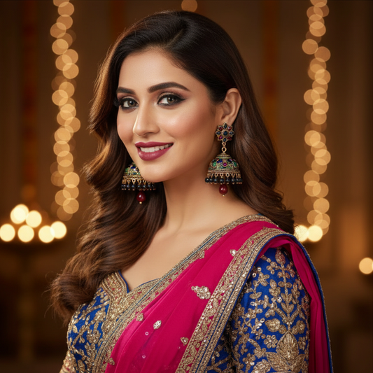 Elegant Ornate Festive Jhumka Earrings