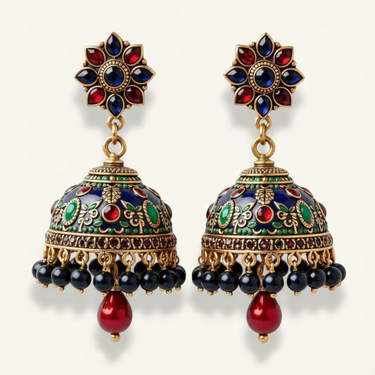 Elegant Ornate Festive Jhumka Earrings